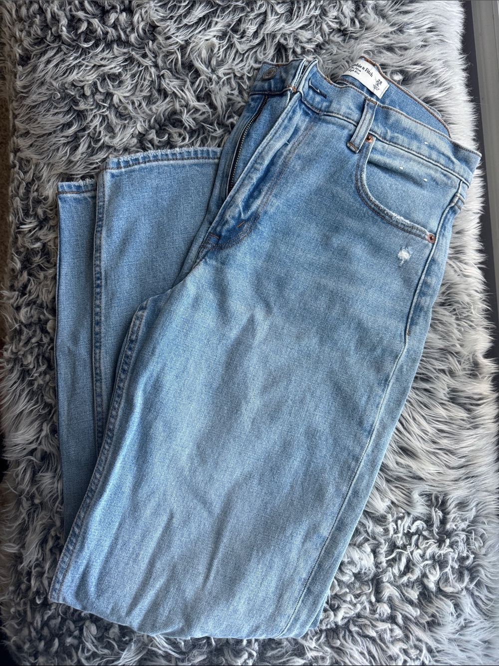Abercrombie & Fitch Light Wash Straight-Leg Jeans